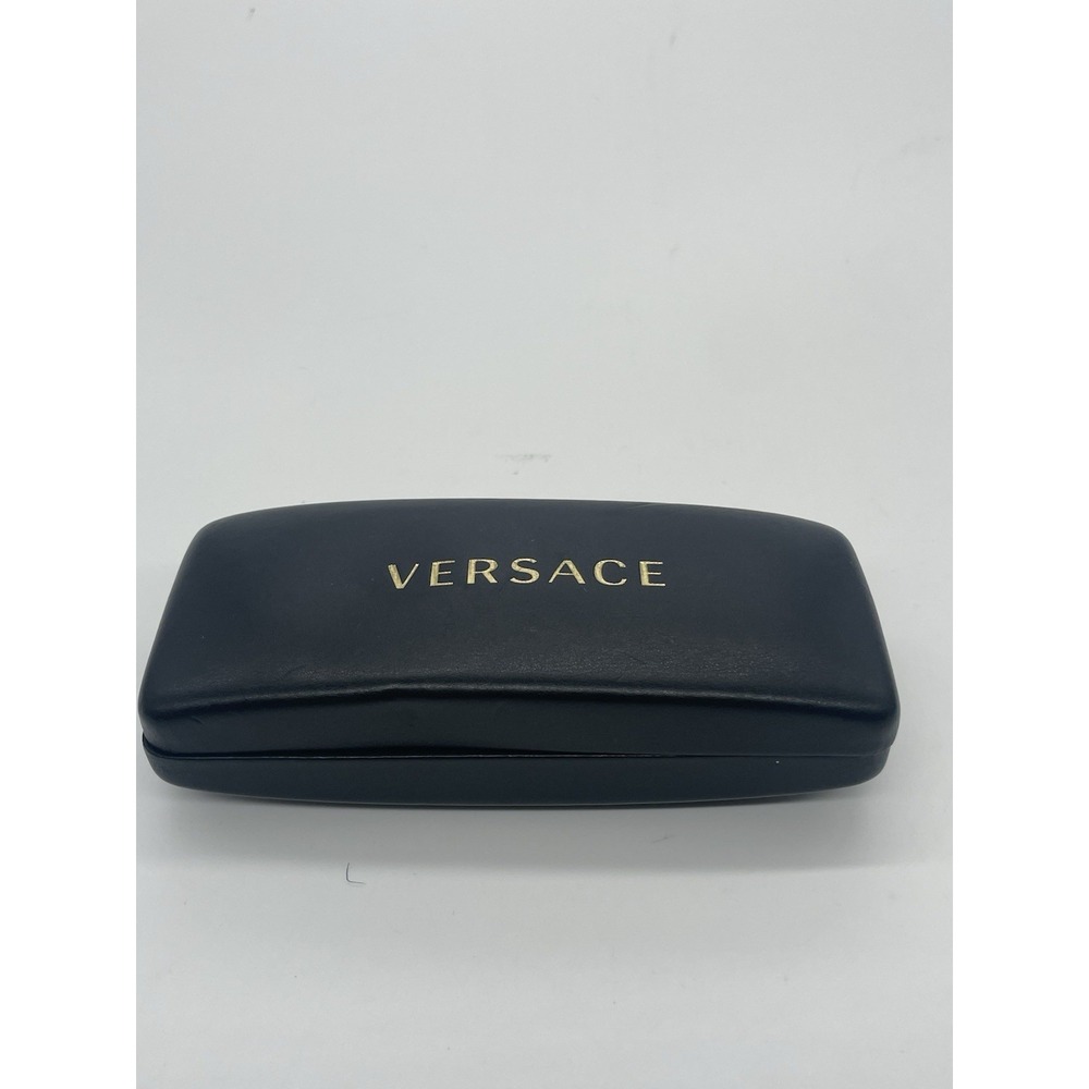 Versace Glasses Case Black Hard Shell Gold Logo Designer Sunglasses